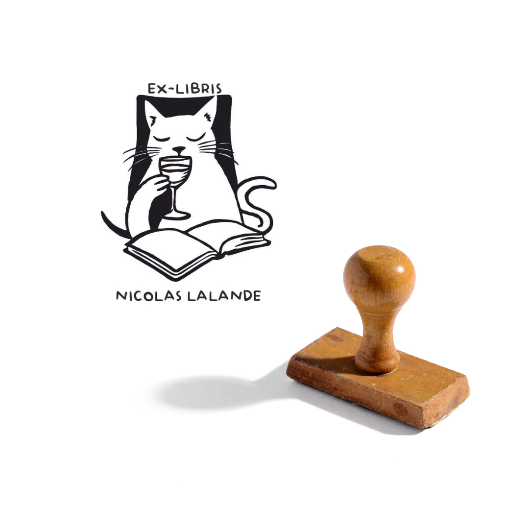 Tampon ex-libris chat impertinent VG9