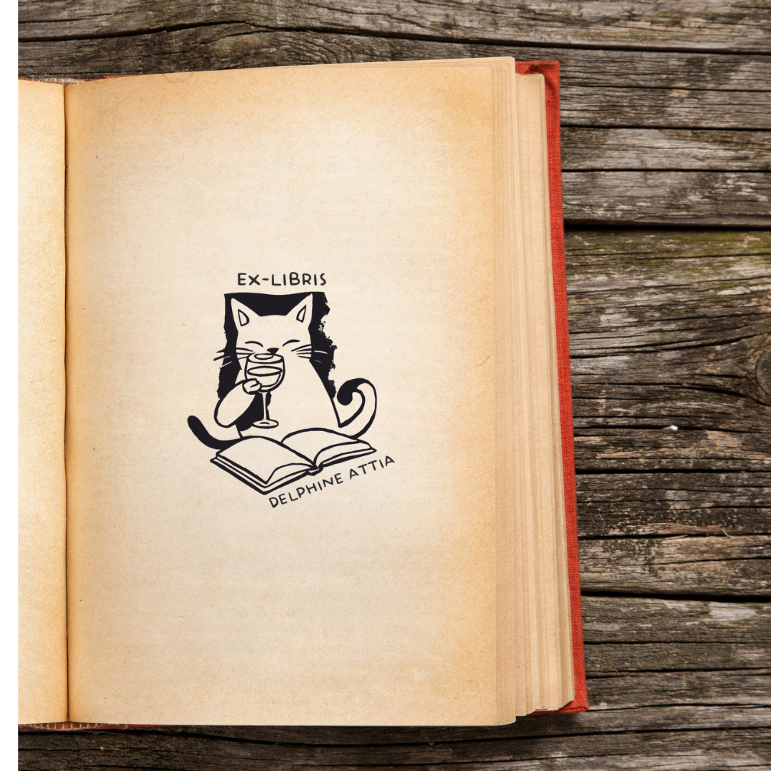 Tampon ex-libris chat impertinent VG10