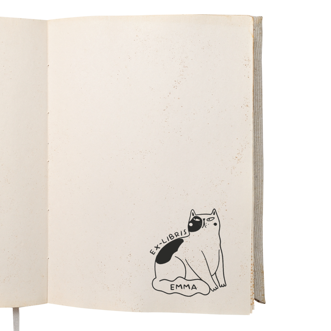 Tampon ex-libris chat impertinent VG4