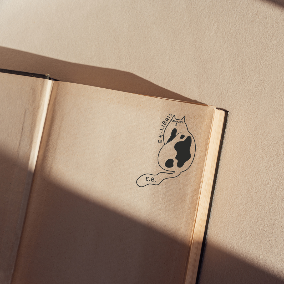 Tampon ex-libris chat impertinent VG3