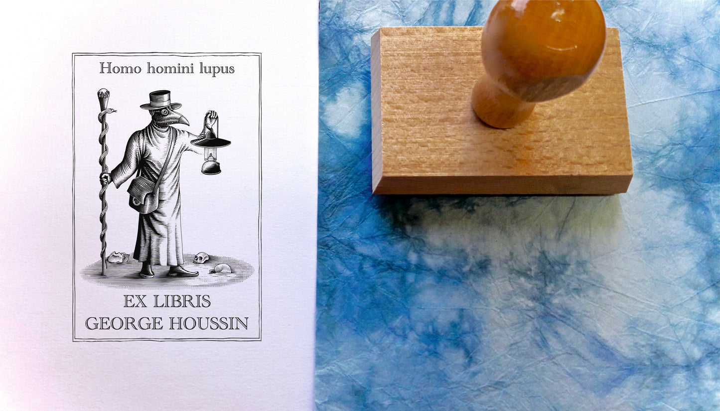 Tampon ex-libris passion et livre VA1