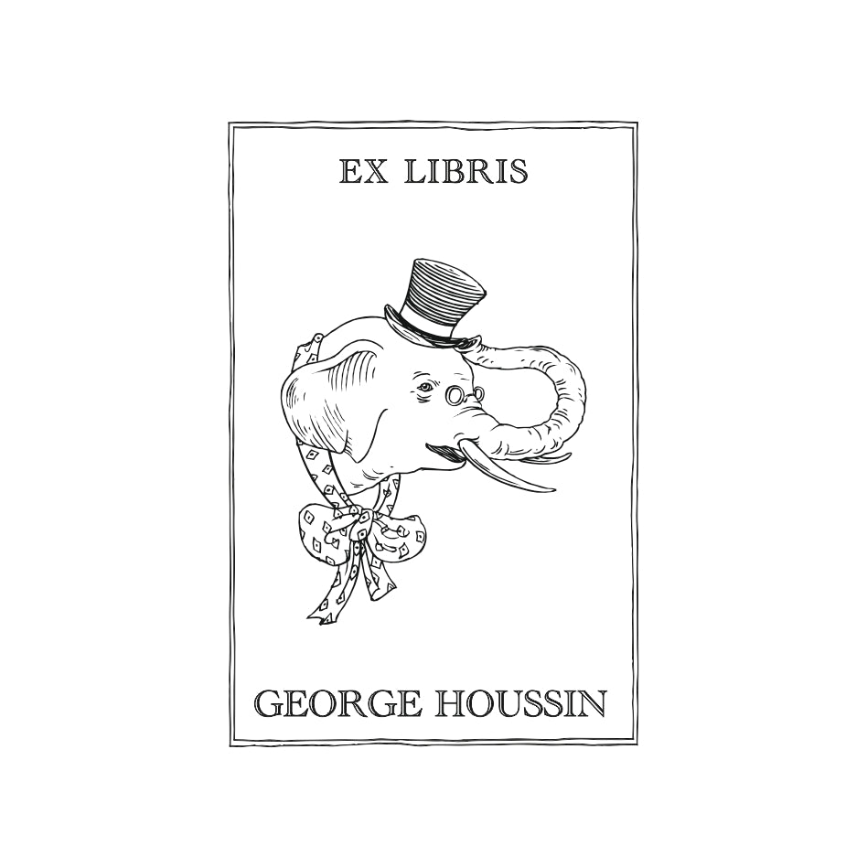 Tampon ex-libris animaux vintage VC15