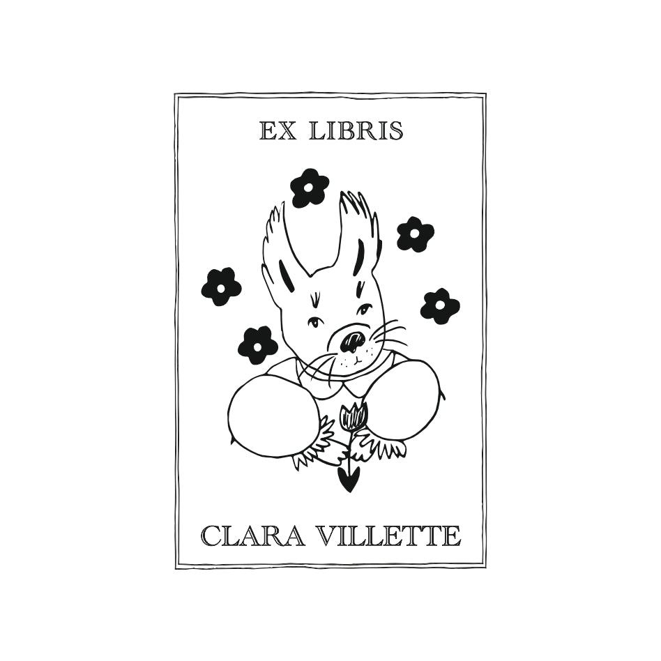 Tampon ex-libris animaux vintage VC3