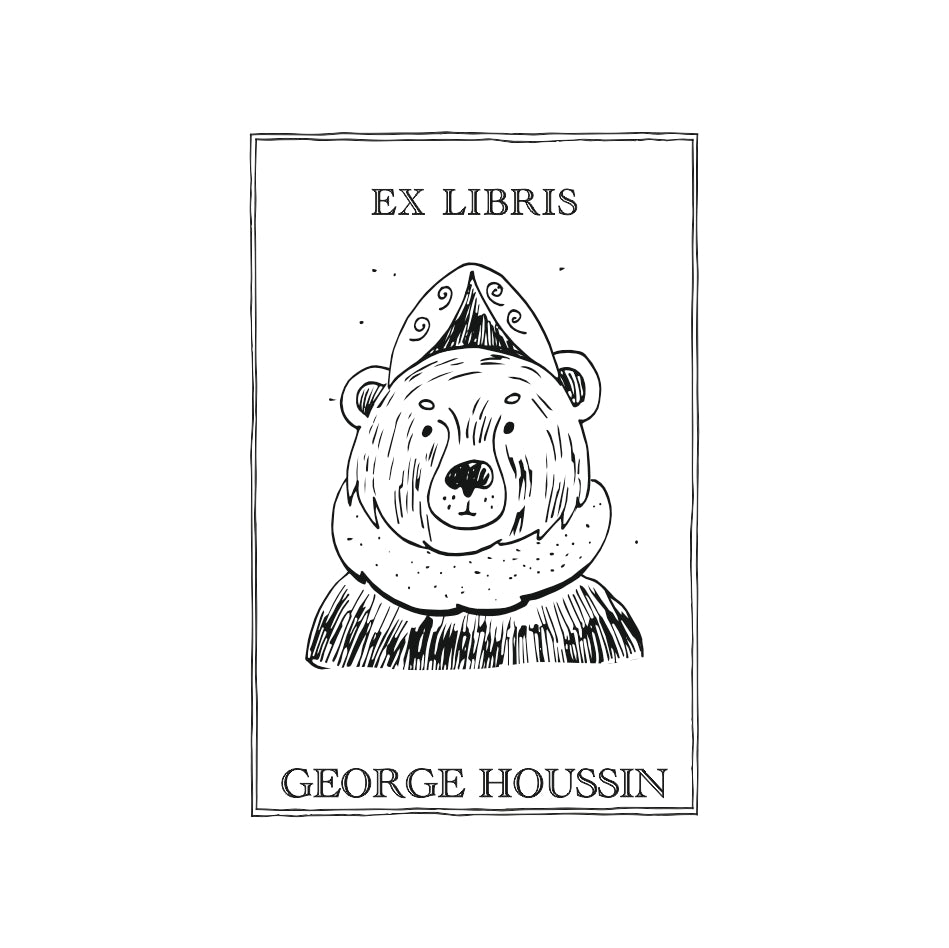 Tampon ex-libris animaux vintage VC4