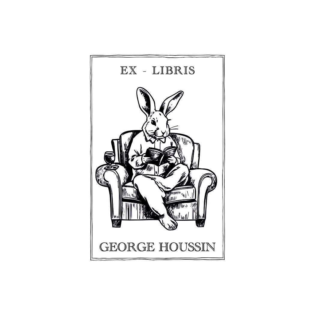 Tampon ex-libris animaux vintage VF1
