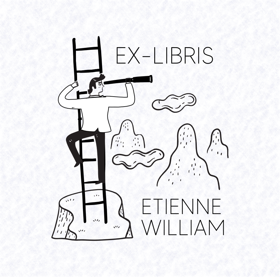 Tampon ex-libris aventurier