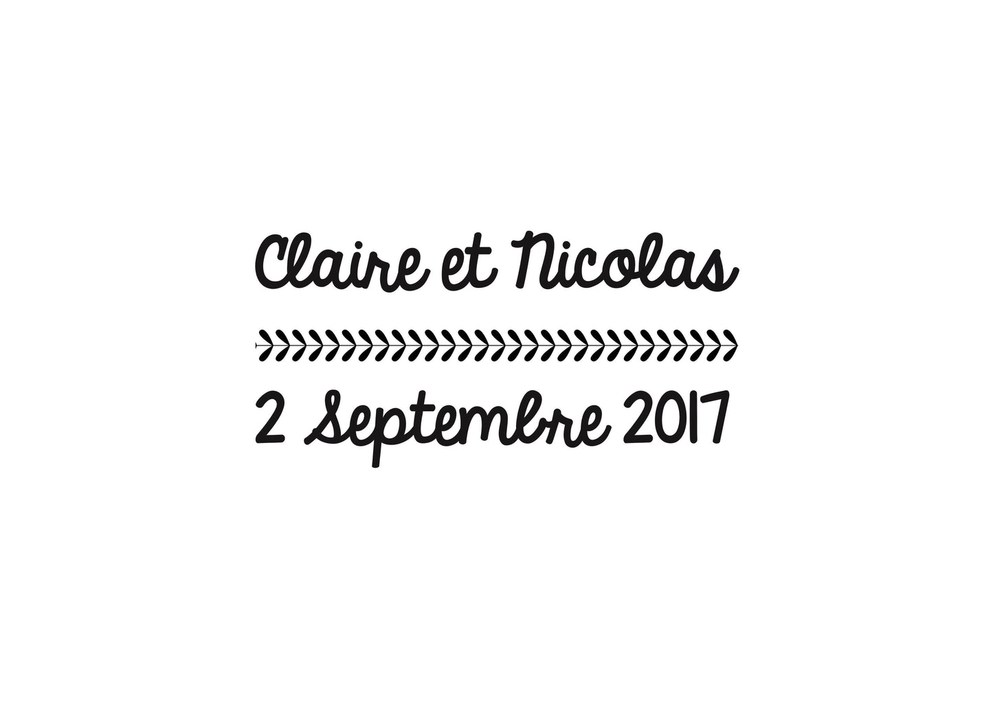 Tampon mariage Claire & Nicolas