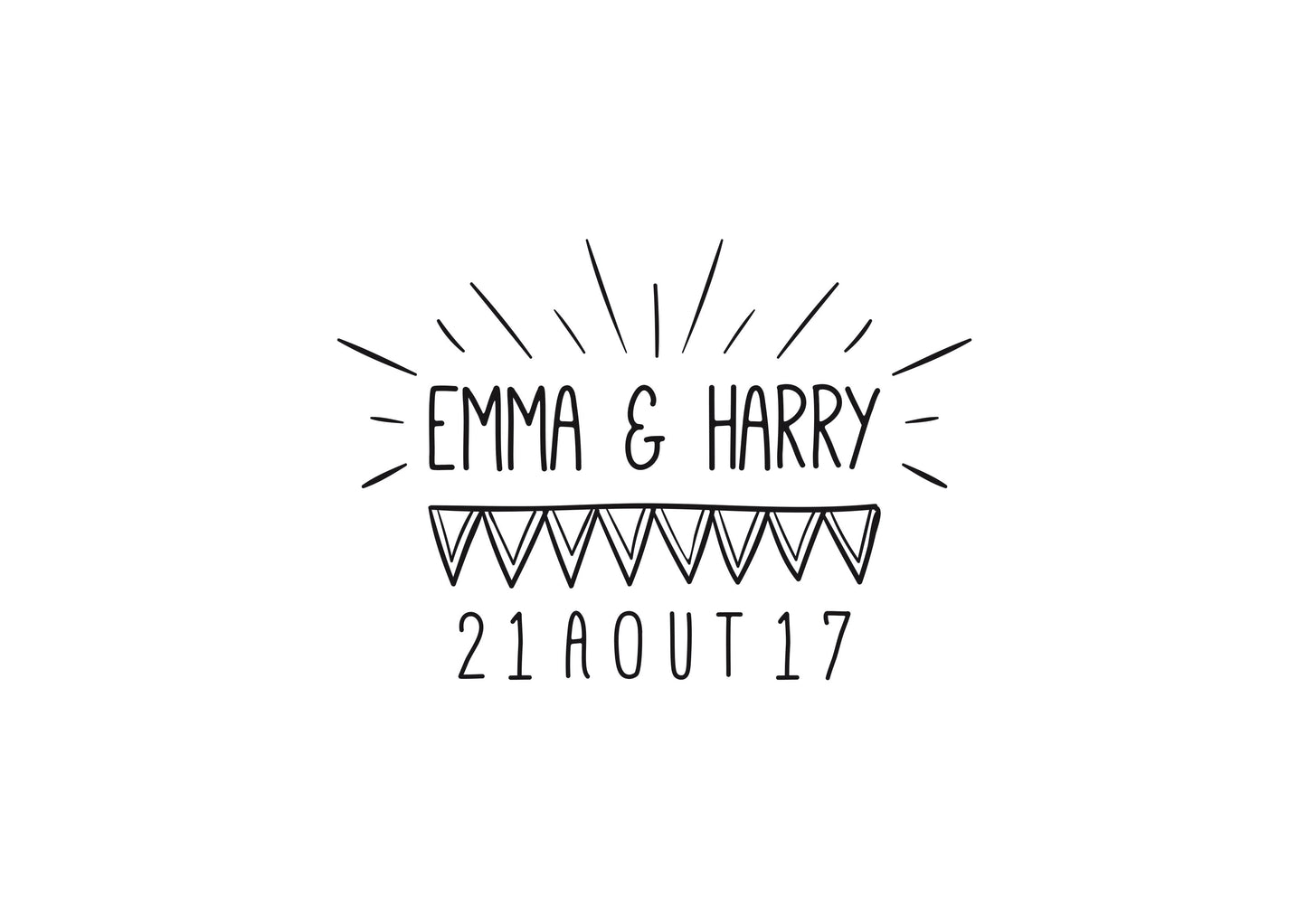 Tampon mariage Emma & Harry