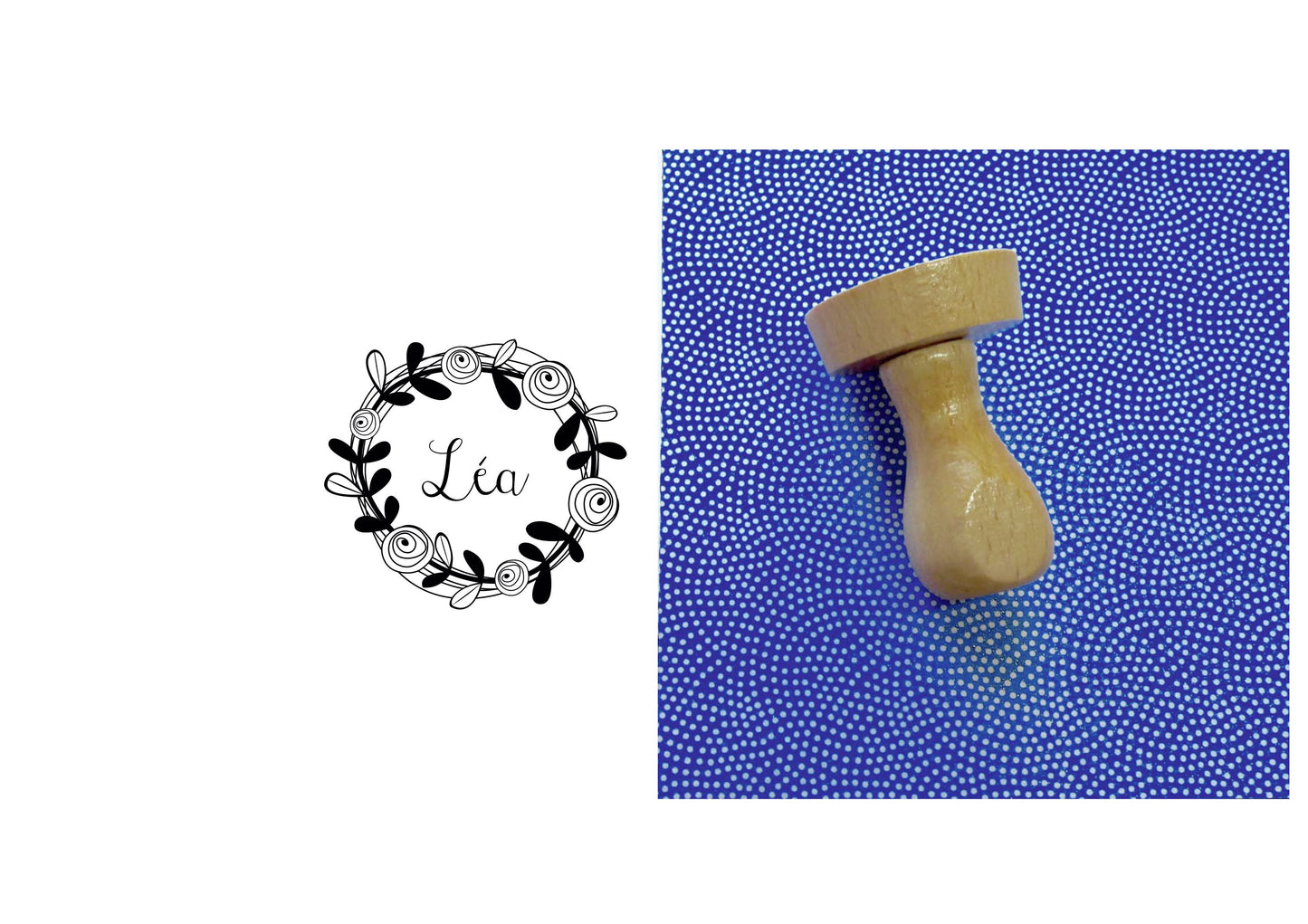 Tampon baptême personnalisé Léa