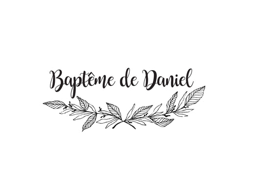 Tampon baptême personnalisé Daniel
