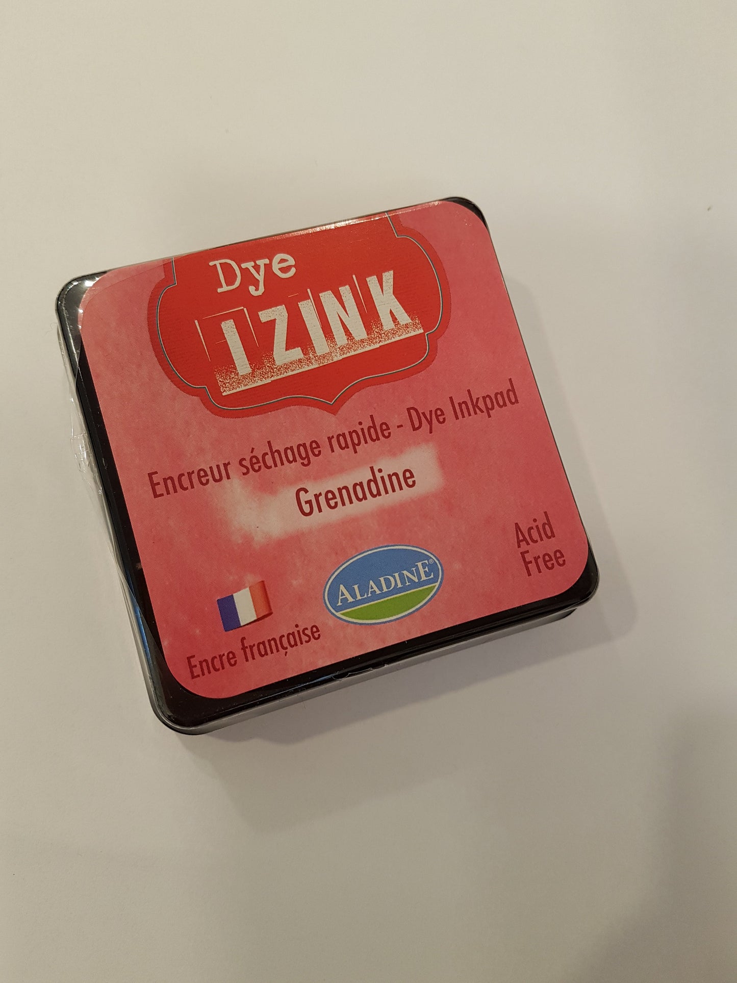 encreur izink séchage rapide pour tampon bois  couleur grenade