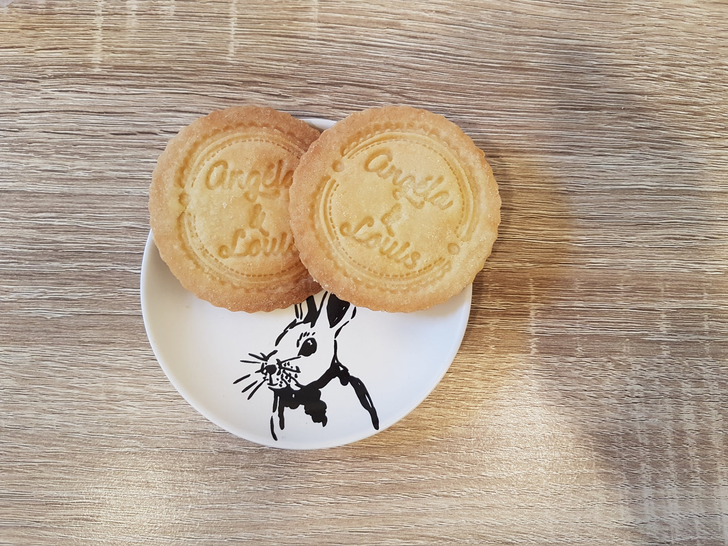 Tampon biscuit mariage Angéla et Louis