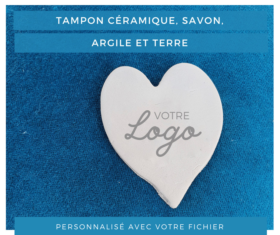 Tampon argile personnalisable avec votre logo