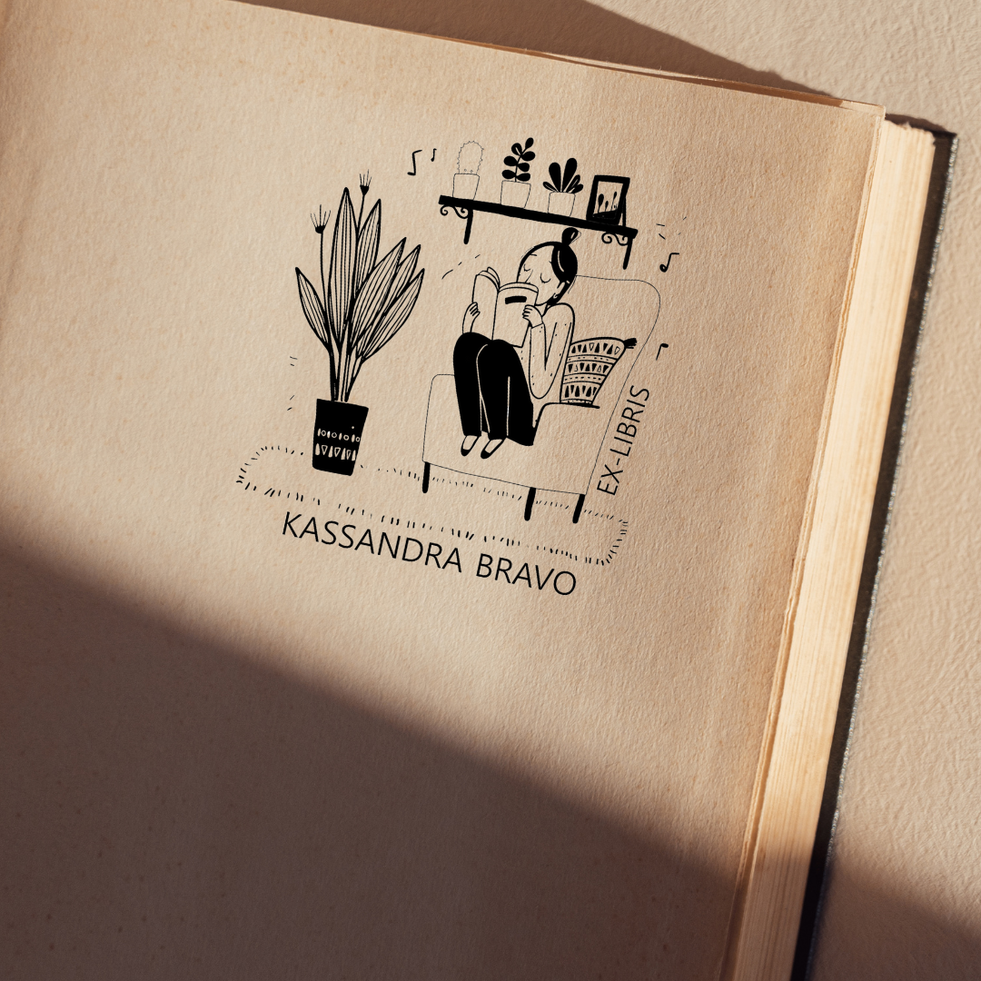 Tampon ex-libris personnage