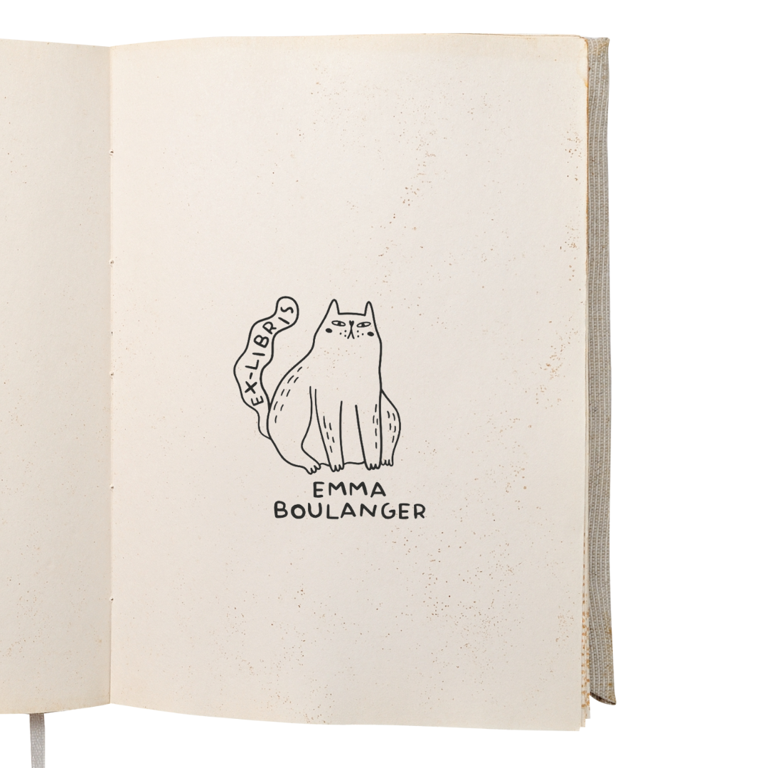 Tampon ex-libris chat impertinent VG7