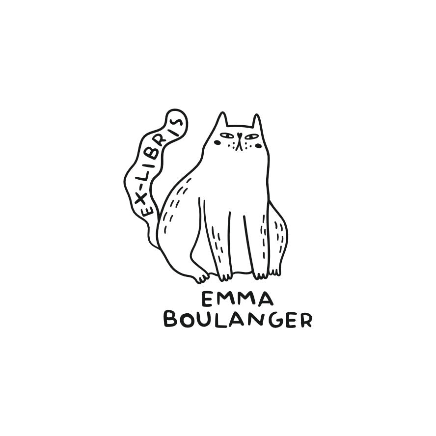 Tampon ex-libris chat impertinent VG7