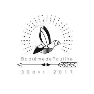 Tampon baptême personnalisé Laurine