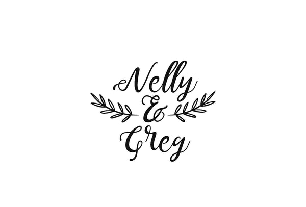 Tampon biscuit mariage Nelly & Greg sur mesure pour personnaliser sablés ou cookies, DIY biscuit personnalisé, tampon biscuit personnalisé