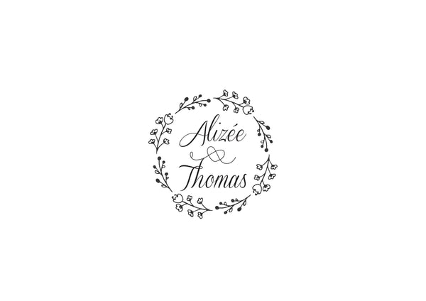 Tampon mariage Alizée & Thomas