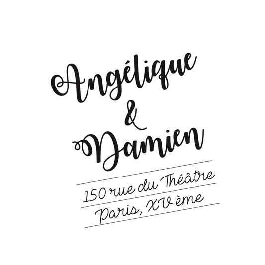 Le tampon Angélique et Damien est né de l'envie de faire un tampon dans lequel on retrouve de la bonne humeur, de la danse, de la joie, l'odeur des tartines grillées, les balades à deux et surtout l'amour. Voici l'histoire de ce modèle