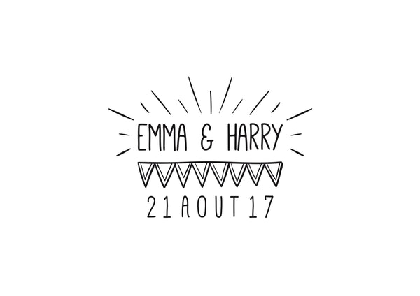 Tampon mariage Emma & Harry