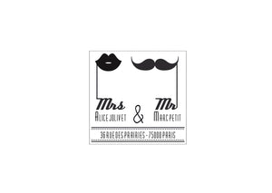 Tampon adresse sur mesure Alice & Marc
