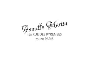 Tampon adresse famille Martin
