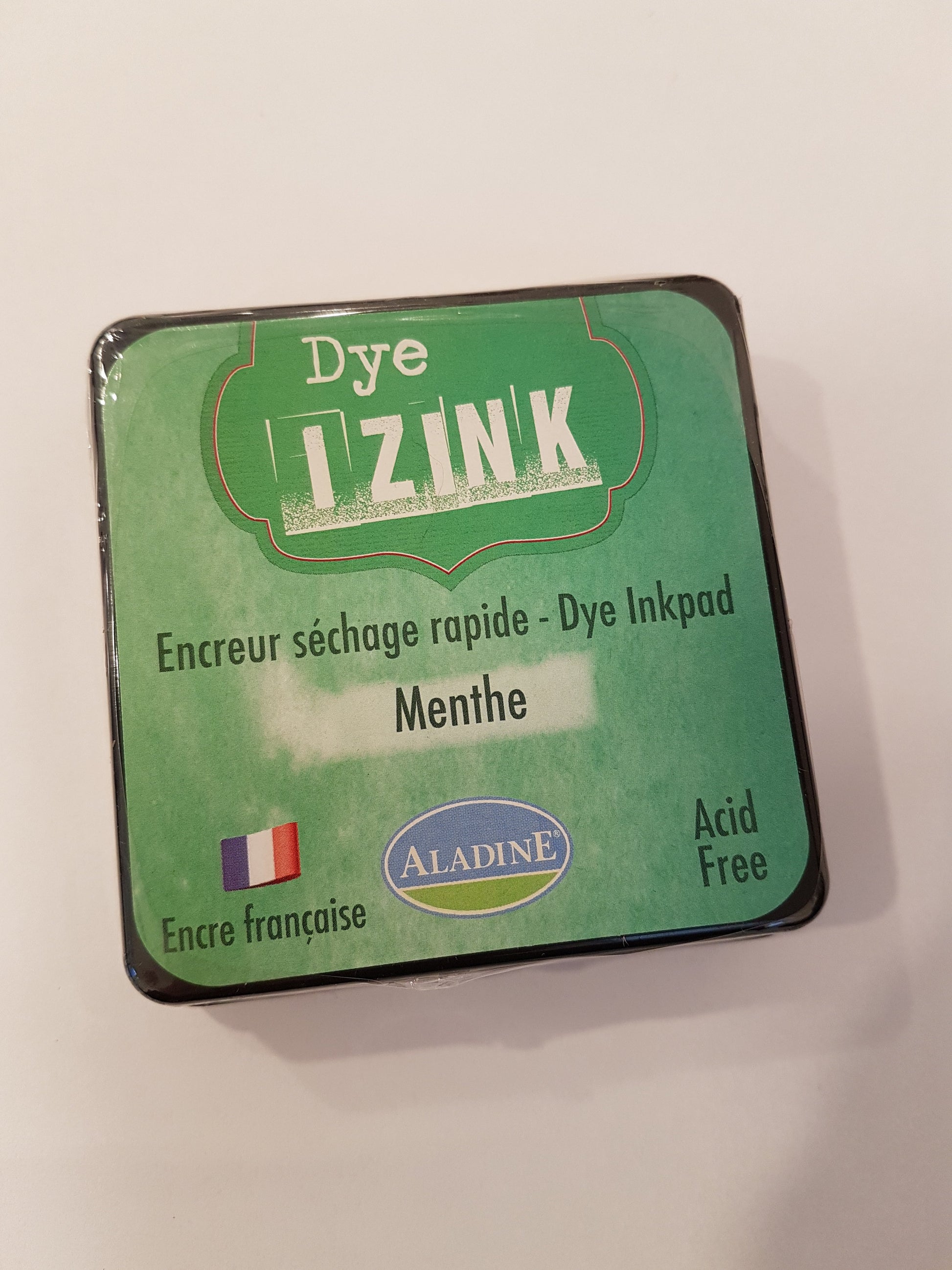 encreur izink séchage rapide pour tampon bois couleur menthe