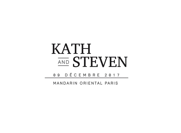 Tampon mariage Kath & Steven, tampon mariage logo personnalisable, tampon logo mariage sur mesure pour décorer vos papeteries de mariage