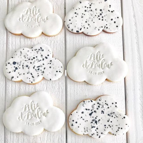 Tampon biscuit mariage LiLi & Loulou sur mesure pour personnaliser sablés ou cookies, DIY biscuit personnalisé, tampon biscuit personnalisé