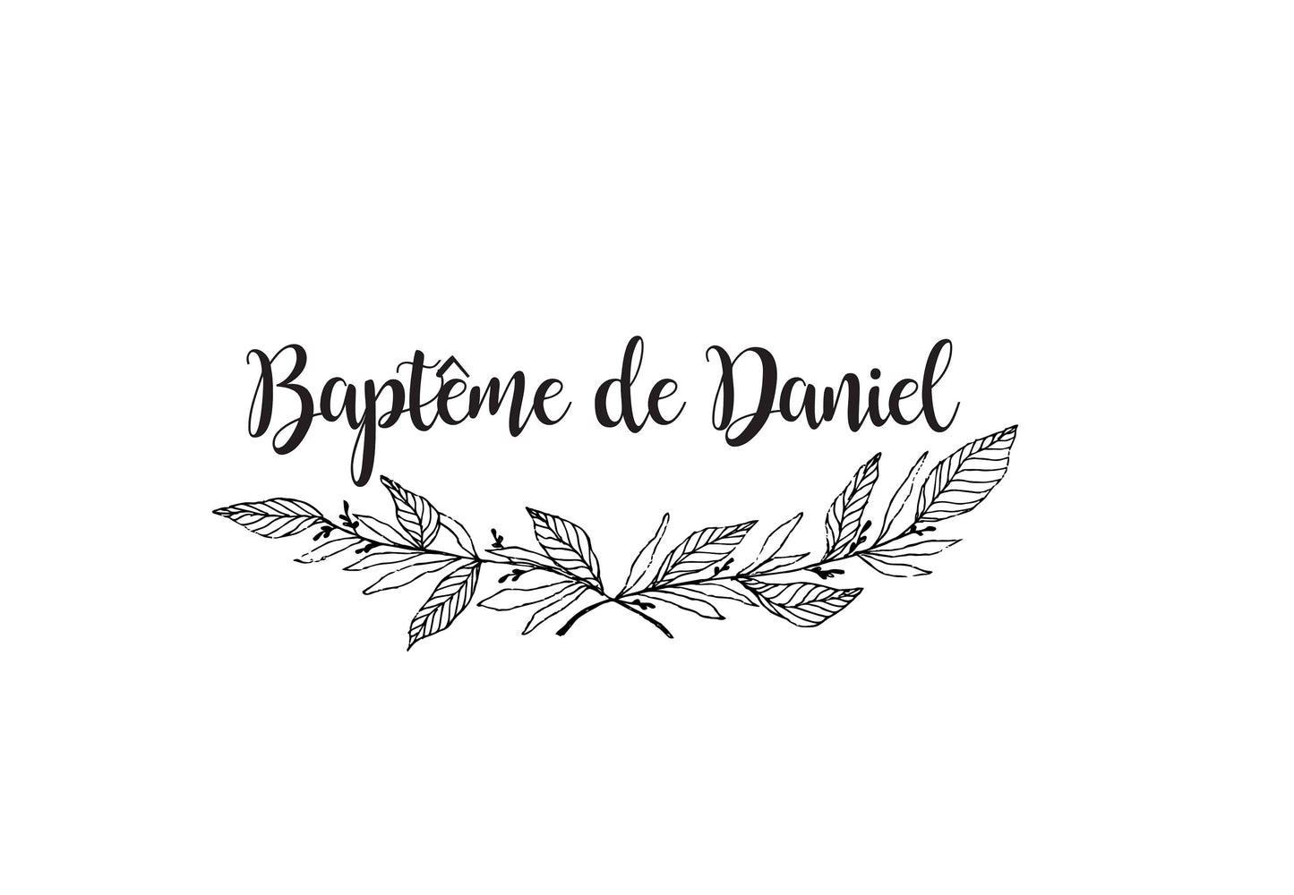 Tampon baptême personnalisé Daniel
