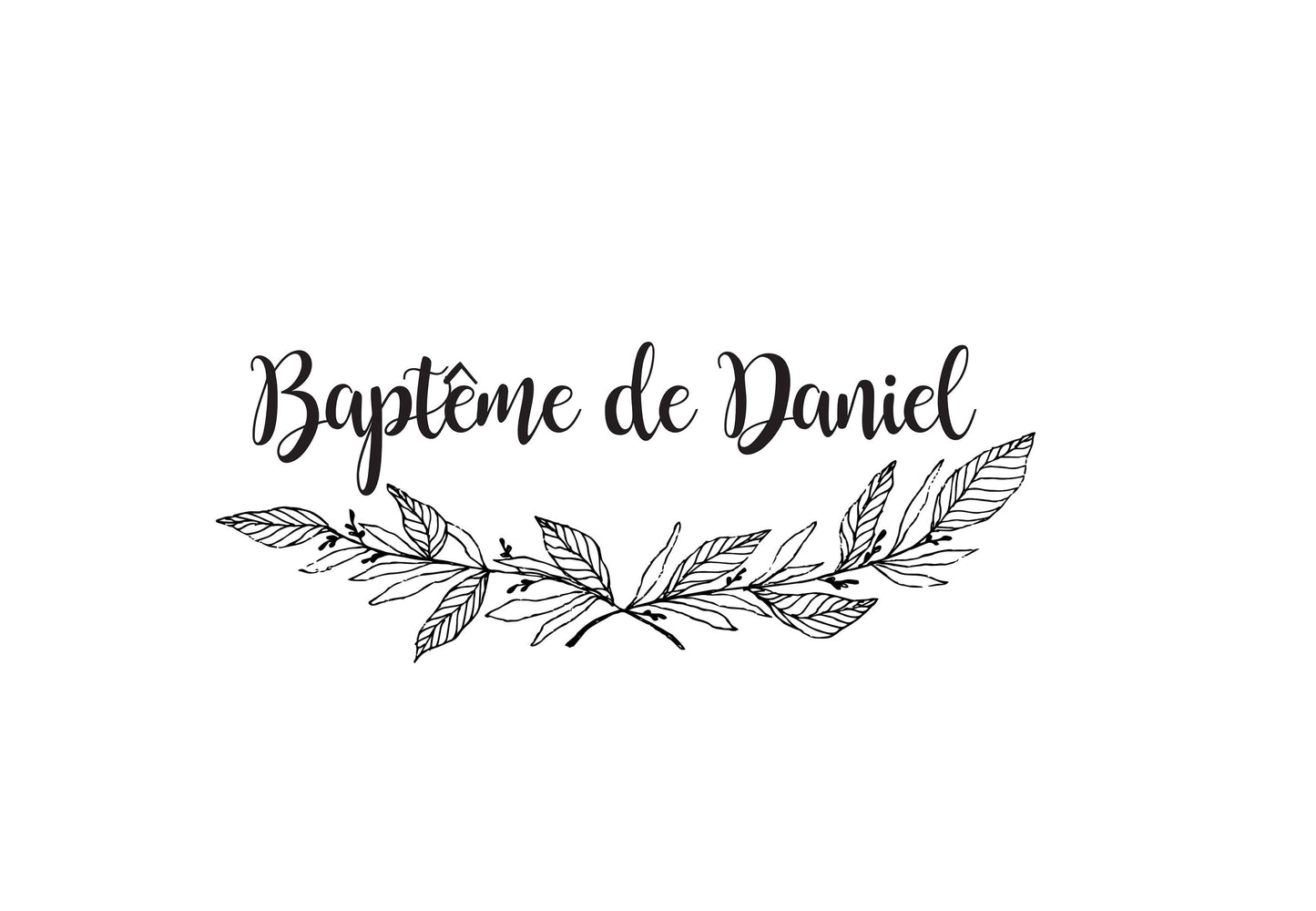 Tampon baptême personnalisé Daniel