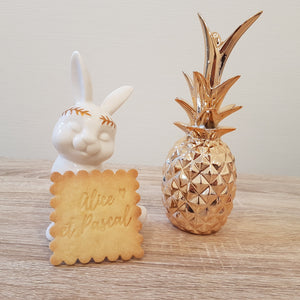 Tampon biscuit mariage Alice & Pascal sur mesure pour personnaliser vos sablés ou cookies, vos  biscuits seront absolument unique, tampon biscuit personnalisé