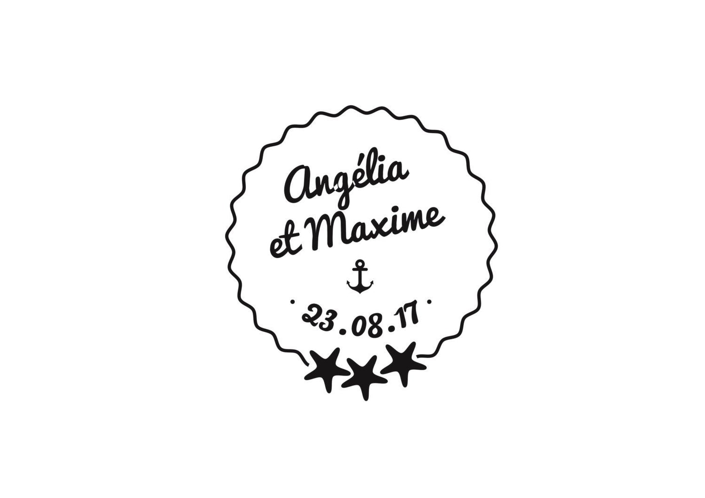 Tampon mariage Angélia & Maxime
