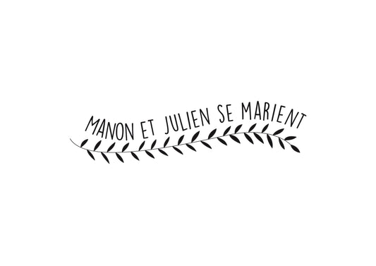 Tampon mariage Manon & Julien