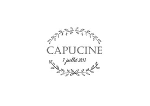 Tampon baptême personnalisé Capucine