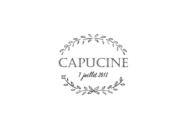 Tampon baptême personnalisé Capucine