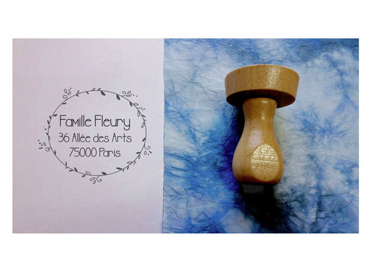 Tampon couronne B, tampon adresse sur mesure, tampon adresse personnalisé, tampon adresse papeterie mariage, tampon sur mesure, stamp