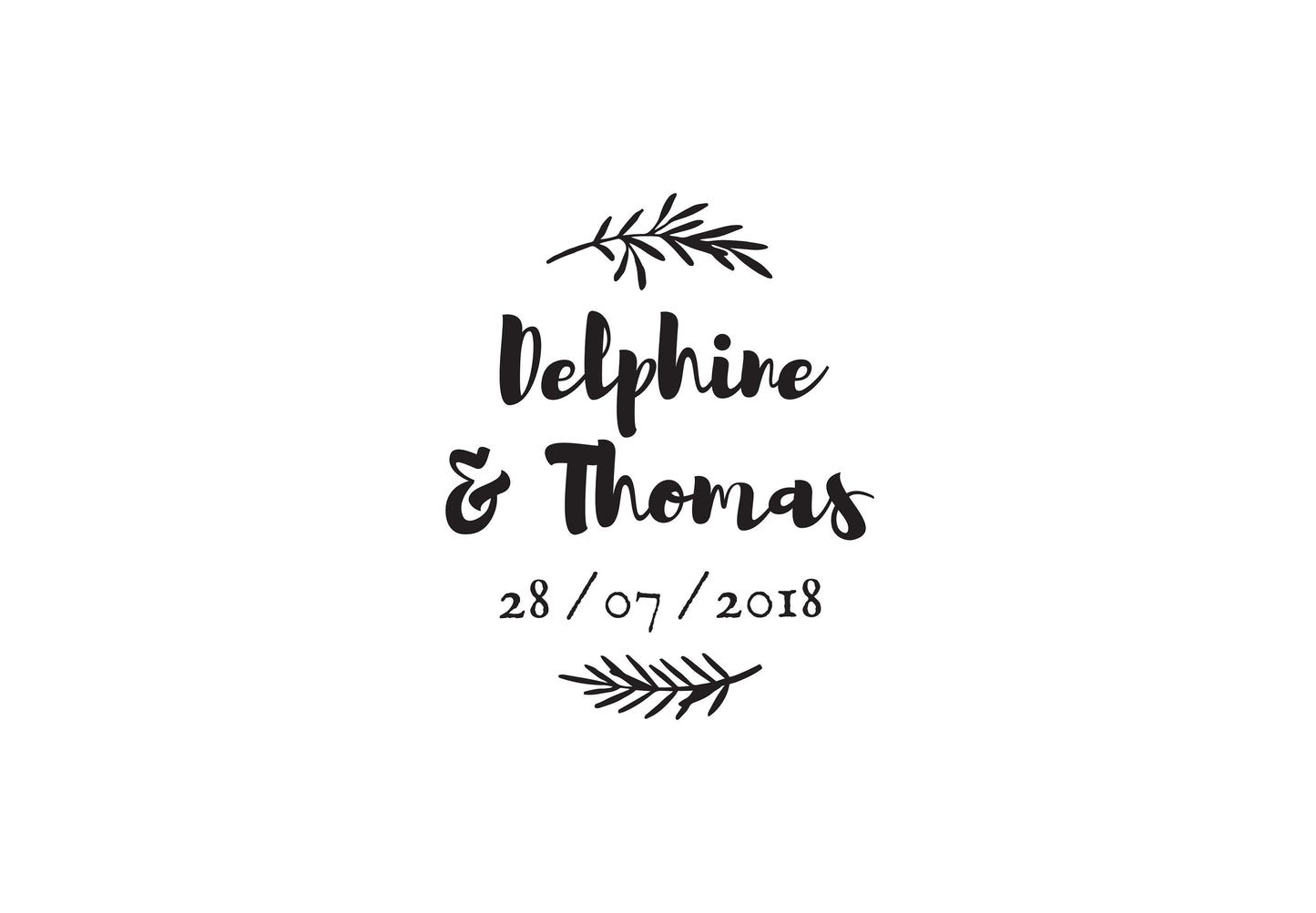 Tampon mariage Delphine & Thomas