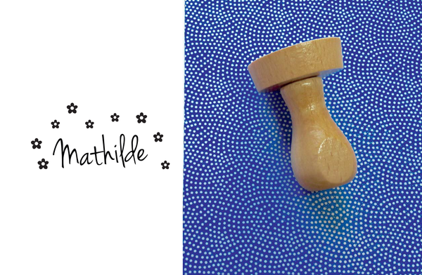 Tampon baptême personnalisé Mathilde