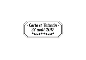 Tampon mariage Carla & Valentin