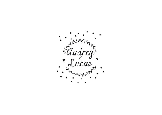 Tampon mariage Audrey & Lucas